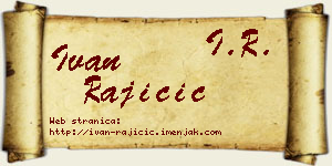 Ivan Rajičić vizit kartica